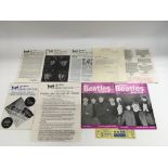 A collection of Beatles fan club materials and newspaper clippings plus two Beatles book monthly