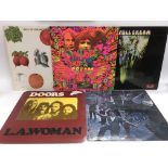 Three Cream LPs comprising 'Disraeli Gears', 'Full Cream' and 'Best Of' plus two Doors LPs