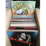 A collection of reggae, funk and soul LPs. Y various artists including James Brown, Teddy