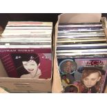 Two boxes of LPs and 12inch singles by various pop artists from the 1980s and 90s including Duran