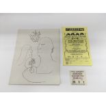 A program and ticket stub for 'Another Beatles Christmas Show' at the Hammersmith Odeon on 2nd