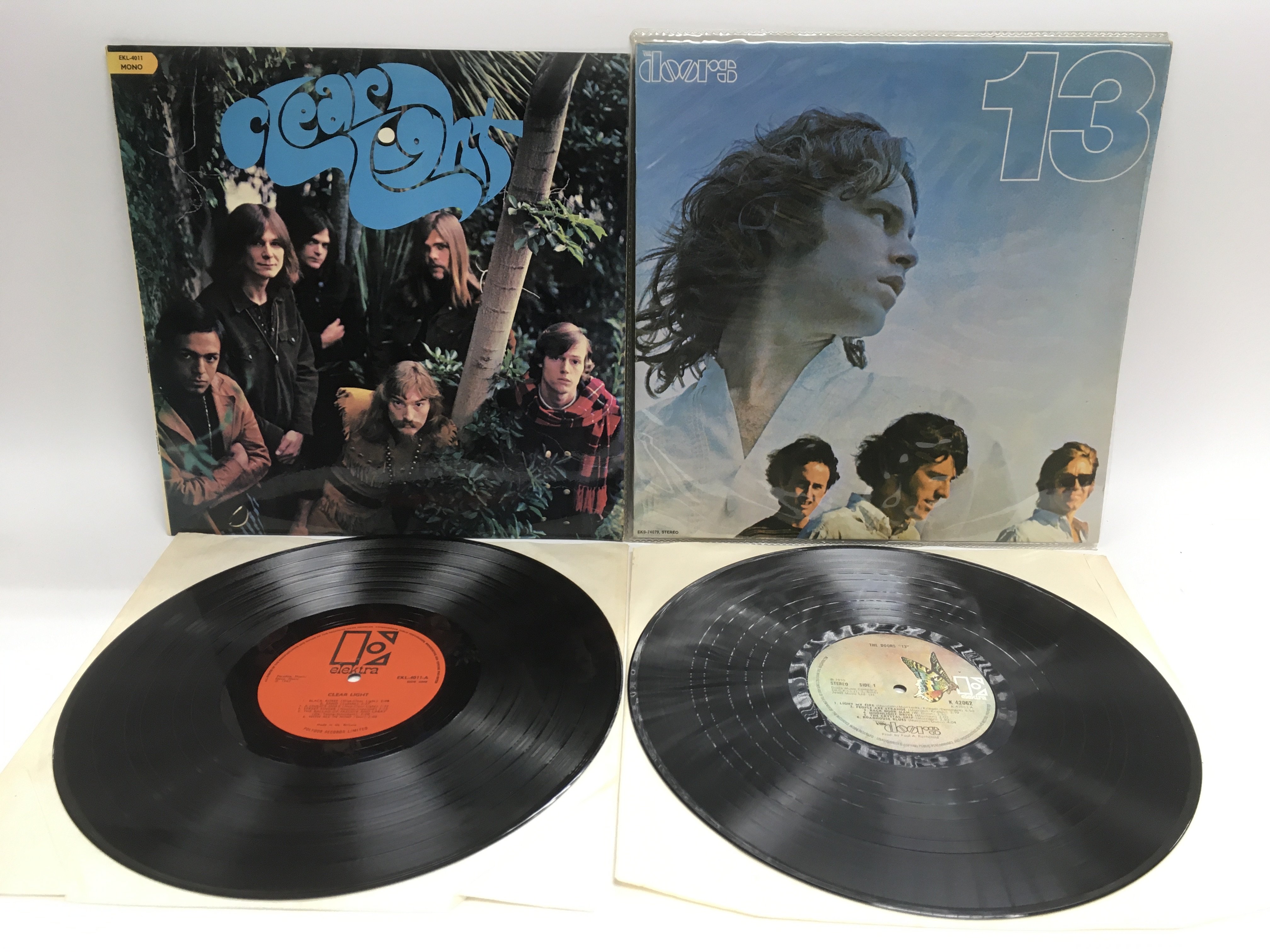 A first UK mono pressing of 'Clear Light' on the Elektra label EKL-4011 together with a 1970s