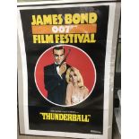 Two US one sheet James Bond film posters for 'Thunderball' (James Bond film festival style B' and '