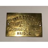 A safe makers plaque maker Diaper Cambridge Heath Bridge.