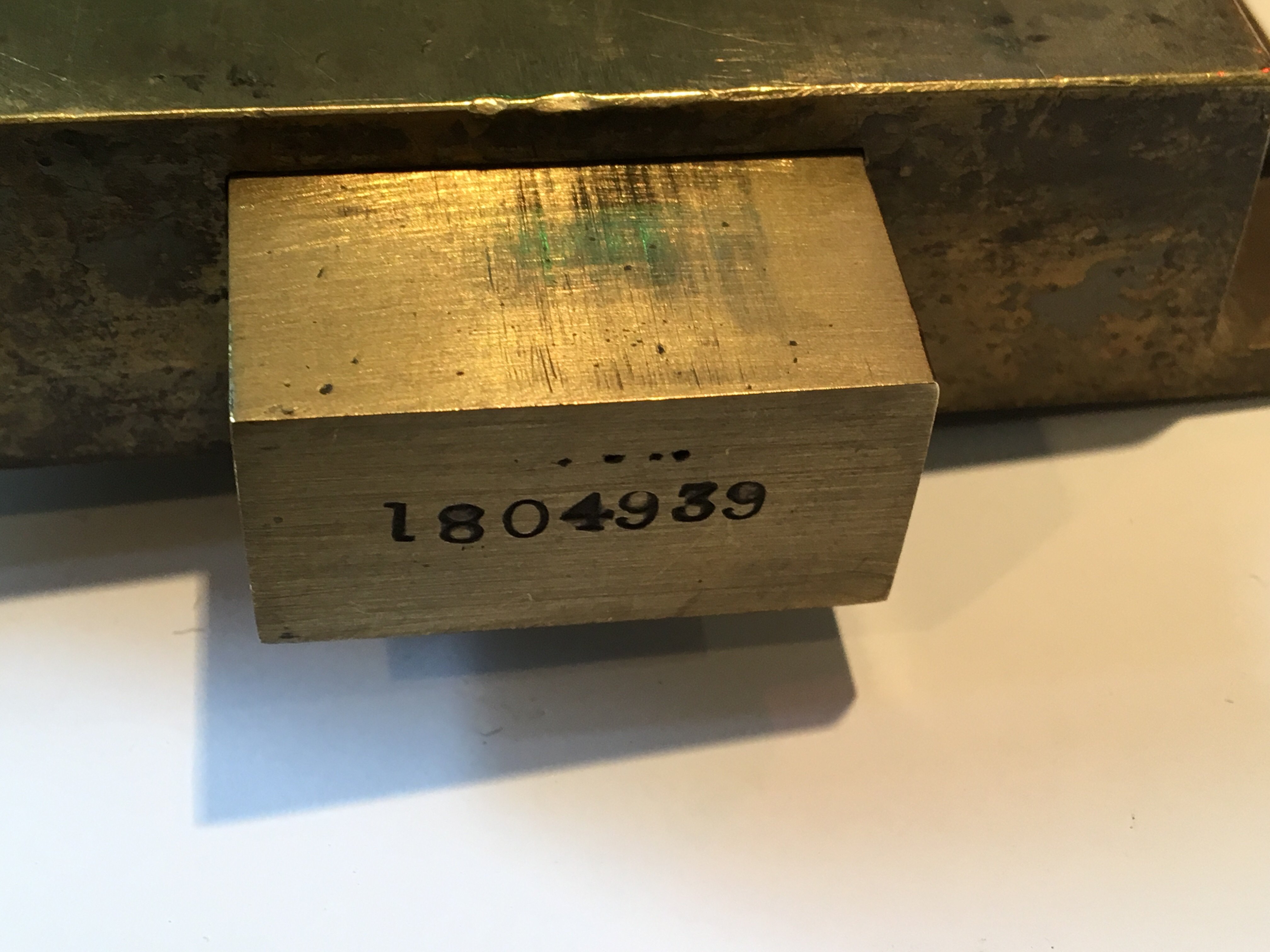 A Quality Chubb Brass Detector safe lock with an original bronze key serial number 1804939 circa - Image 5 of 5