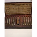 An extremely rare Barons patent bump key set A locksmiths instrument to open all standard Makes of