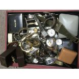 A tray of various watches.