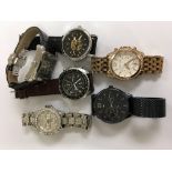 6 good fashion watches including, Michael Kors, Police, Red Herring.