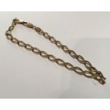 A 9ct gold bracelet, approx 6.2g.