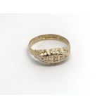 An 18carat gold ring set with small diamonds. ring