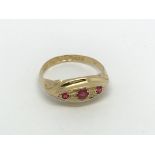 An 18carat Edwardian ring set with Rubys and small