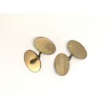 A pair of 12ct gold cufflinks