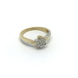 A Quality 18carat white and yellow gold ring set w