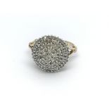 A 9ct gold and approx 1ct diamond ring, (P.5), 4.6