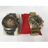 2 gents fashion wristwatches inc Fossil.