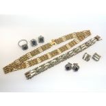 A small collection of costume jewellery including