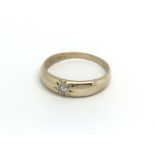 18ct yellow gold, approx 0.20ct diamond ring, (R),
