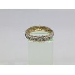 An unmarked gold eternity ring, approx 3g and appr