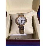 A boxed Dreyfus and co ladies wristwatch with bi m