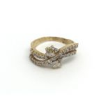 18ct yellow gold and diamond cluster, approx 1ct d