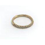 An 18carat yellow gold half hoop eternity ring set