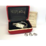 A boxed vintage Roy King sterling silver watch