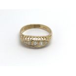 An 18carat gold ring circa 1930 set with five diam