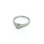 A 9ct white gold 10 point princess cut solitaire d