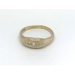 An 18ct gold dive stone diamond ring, approx .10ct