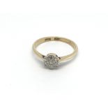 A circa 1930s 18ct gold seven stone diamond ring,