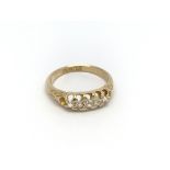 An 18carat white gold ring set with rose cut diamo