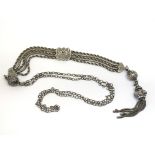 A Victorian silver Albertina necklace chain