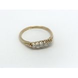 An 18ct gold dive stone diamond ring, approx .20ct
