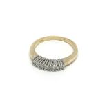 An 18carat gold ring half hoop eternity ring set w