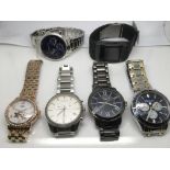 Six watches, various makes including Rotary, Calvin Klein, Red Herring etc.