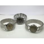 Three vintage watches.