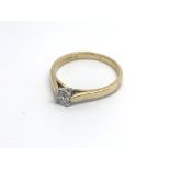 An 18carat gold solitaire diamond ring of good col