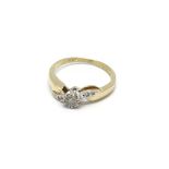 An 18carat gold ring set with a brilliant cut diam