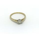 An 18carat gold diamond solitaire the diamond 0.30