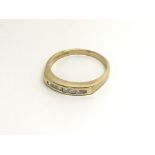 An 18carat gold half hoop eternity ring set with a