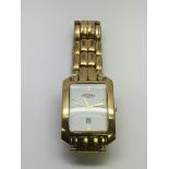 A gents gold tone Rotary watch with baton and Arab