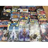 A box containing a collection of comics, DC, Marvel, Dark horse etc, 150+, picture shows a small