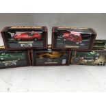 Scalextric, a collection of boxed cars, including mini, Aston Martin DBR (Red), Aston Martin DBR (