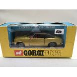 Corgi toys, #338 Chevrolet SS350 Camero, boxed split window on box