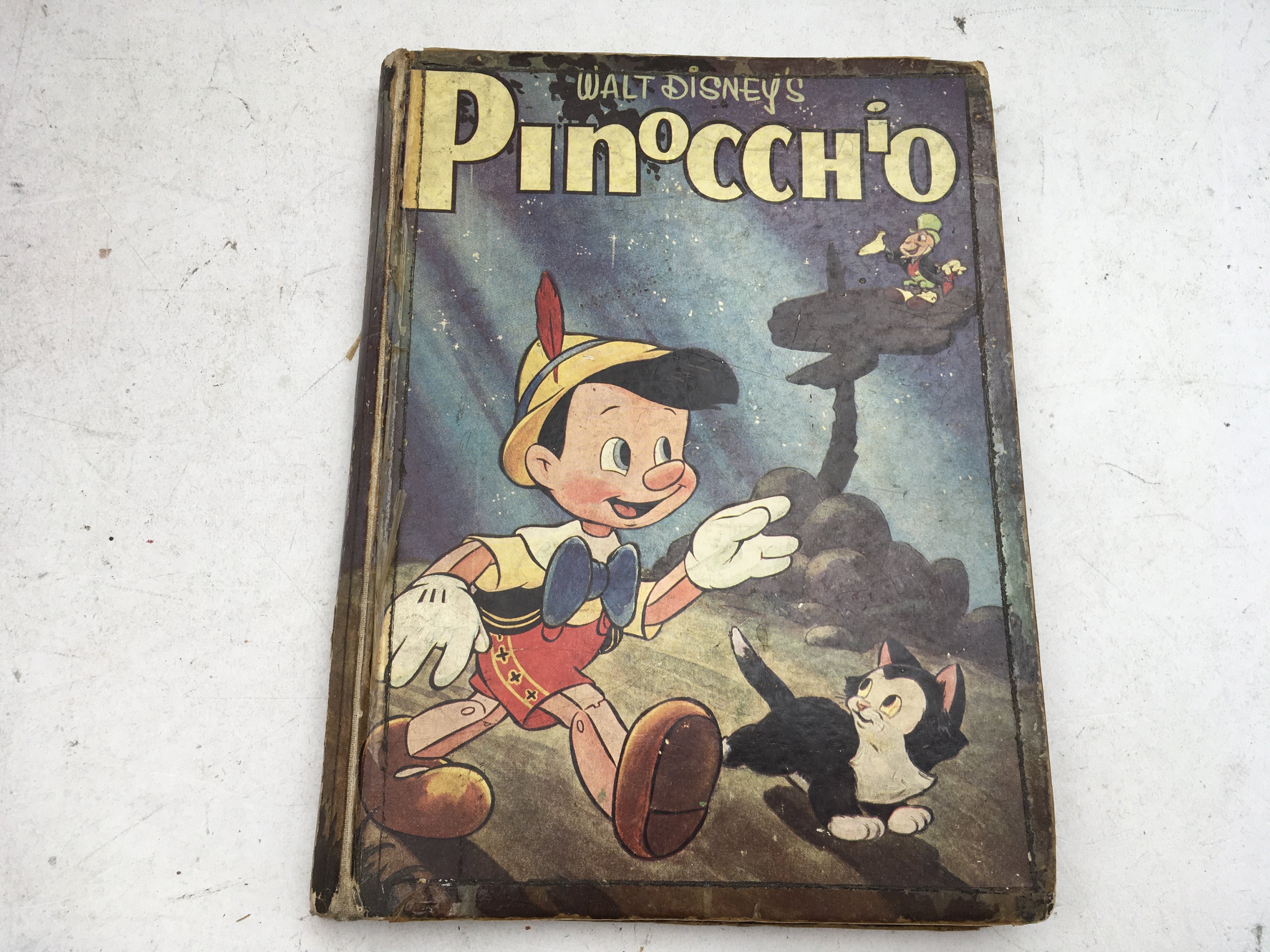 Walt Disney, Pinocchio story book, 1940 , in poor