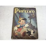 Walt Disney, Pinocchio story book, 1940 , in poor