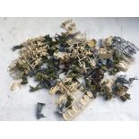 A collection of plastic military figures