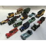 A collection of loose Diecast vehicles including M