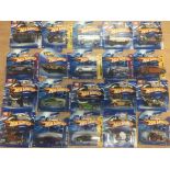 Hot wheels, carded Diecast vehicles x20