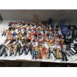 Hasbro, Galoob and jacks Wreslers, WCW, WWE, 50+ f